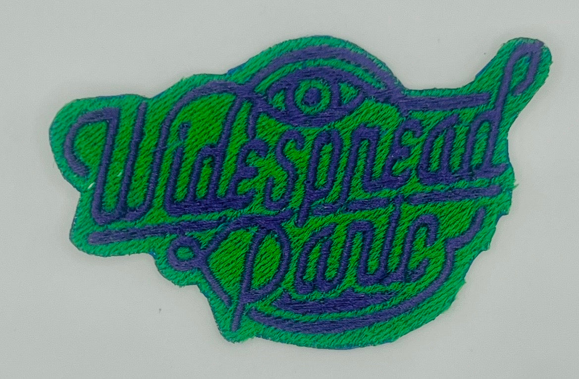 Widespread iron-on adhesive embroidered panic patch