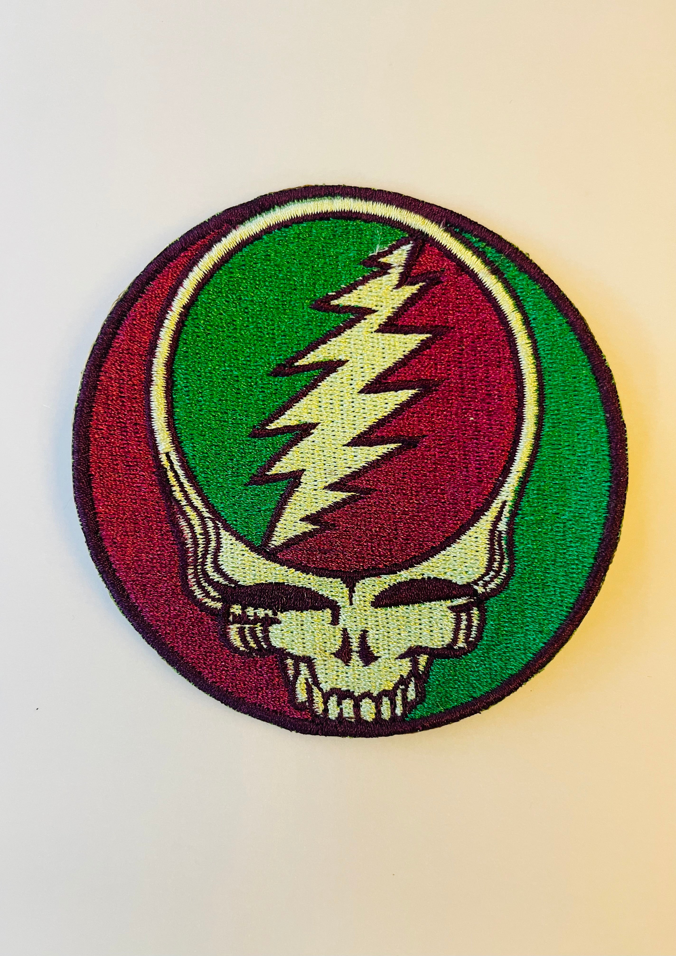 Stealie grateful iron-on embroidered patch dead tour